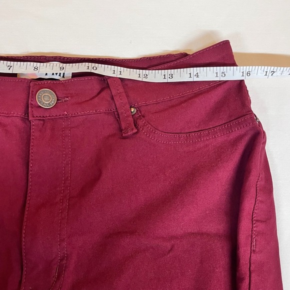 Wide Leg Chino Pant Burgundy Womens Size XL Skater - Picture 7 of 9